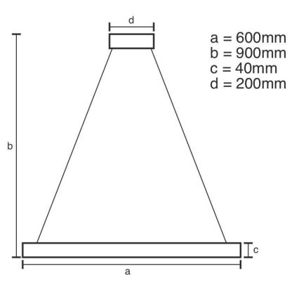 LED Zatemnitveni lestenec na vrvici LED/42W/230V 3000-6500K + Daljinski upravljalnik