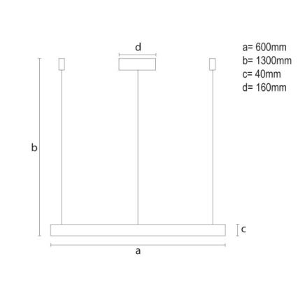 LED Zatemnitveni lestenec na vrvici LED/42W/230V 3000-6500K + Daljinski upravljalnik