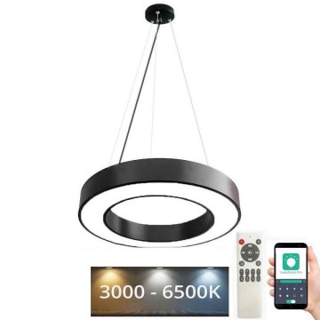 LED Zatemnitveni lestenec na vrvici LED/45W/230V 3000-6500K črna + Daljinski upravljalnik