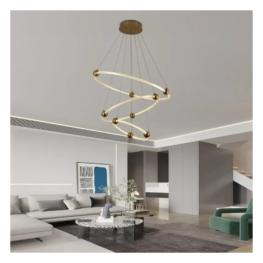 LED Zatemnitveni lestenec na vrvici LED/45W/230V 3000-6500K + Daljinski upravljalnik