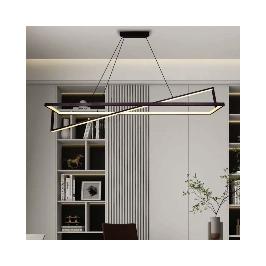 LED Zatemnitveni lestenec na vrvici LED/45W/230V 3000K 114 cm črna