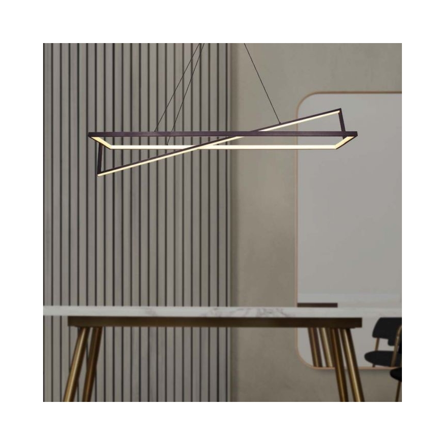 LED Zatemnitveni lestenec na vrvici LED/45W/230V 3000K 114 cm črna