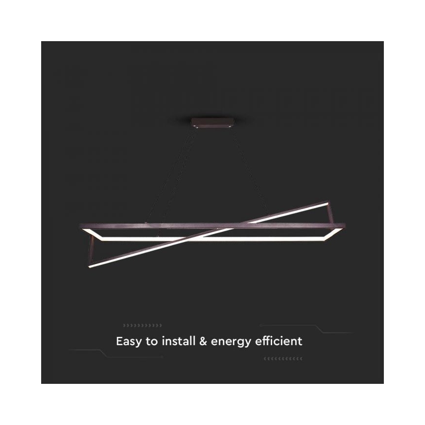 LED Zatemnitveni lestenec na vrvici LED/45W/230V 3000K 114 cm črna