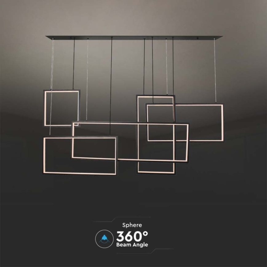 LED Zatemnitveni lestenec na vrvici LED/45W/230V 3000K črna