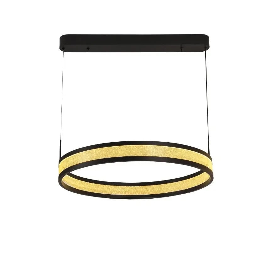 LED Zatemnitveni lestenec na vrvici LED/45W/230V 3000-6500K črna + Daljinski upravljalnik