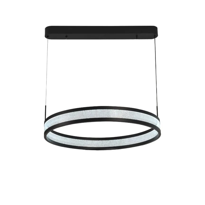 LED Zatemnitveni lestenec na vrvici LED/45W/230V 3000-6500K črna + Daljinski upravljalnik