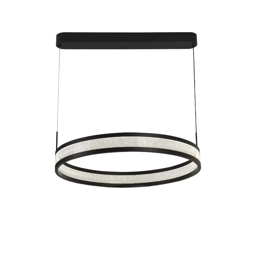LED Zatemnitveni lestenec na vrvici LED/45W/230V 3000-6500K črna + Daljinski upravljalnik