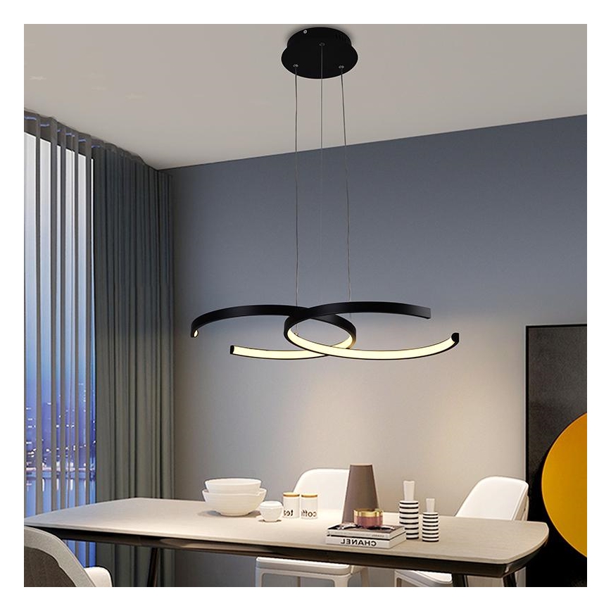 LED Zatemnitveni lestenec na vrvici LED/50W/230V 3000-6500K + Daljinski upravljalnik