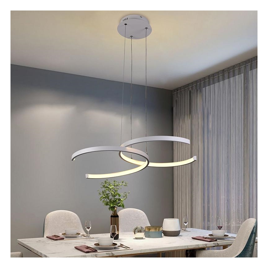 LED Zatemnitveni lestenec na vrvici LED/50W/230V 3000-6500K + Daljinski upravljalnik