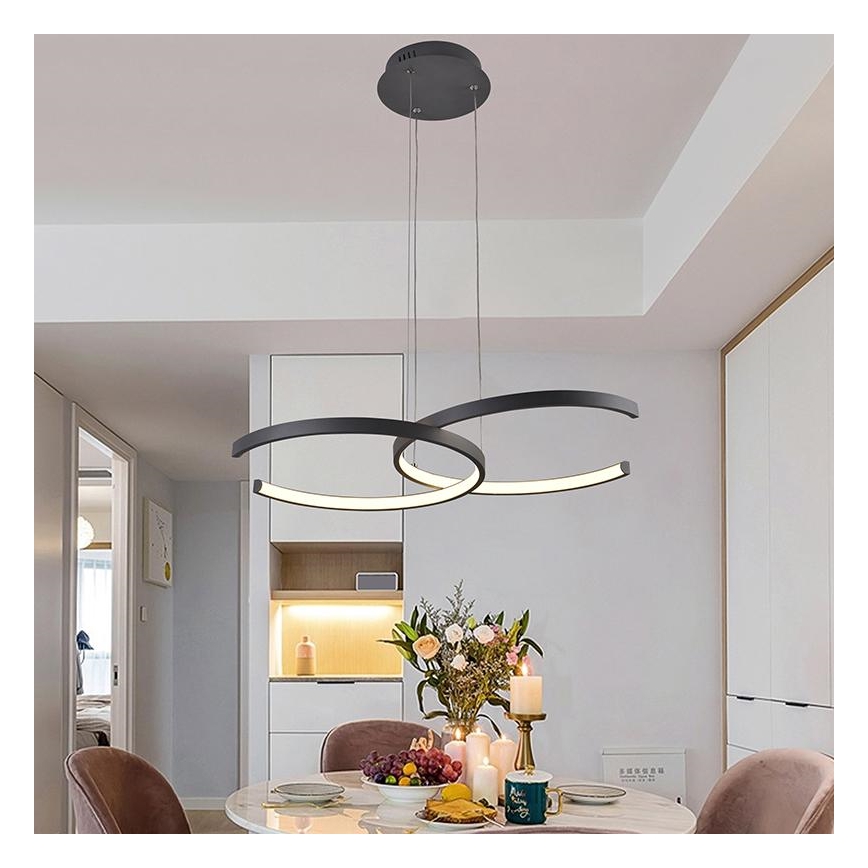 LED Zatemnitveni lestenec na vrvici LED/50W/230V 3000-6500K + Daljinski upravljalnik