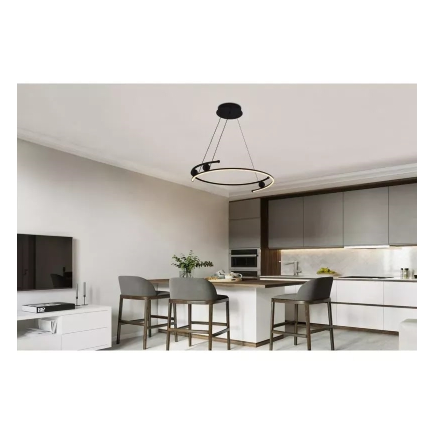 LED Zatemnitveni lestenec na vrvici LED/50W/230V 3000-6500K + Daljinski upravljalnik