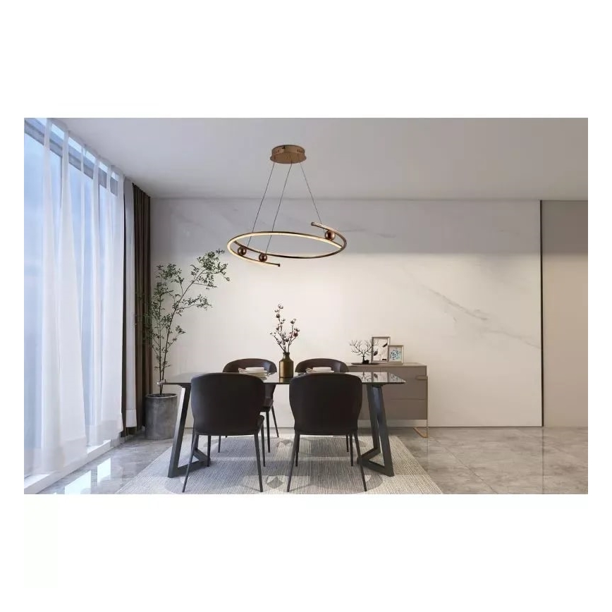 LED Zatemnitveni lestenec na vrvici LED/50W/230V 3000-6500K + Daljinski upravljalnik