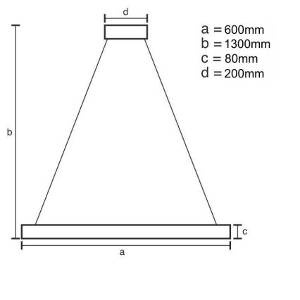 LED Zatemnitveni lestenec na vrvici LED/50W/230V 3000-6500K + Daljinski upravljalnik