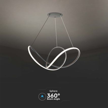 LED Zatemnitveni lestenec na vrvici LED/50W/230V 3000K črna