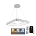 LED Zatemnitveni lestenec na vrvici LED/55W/230V 3000-6500K bela + Daljinski upravljalnik