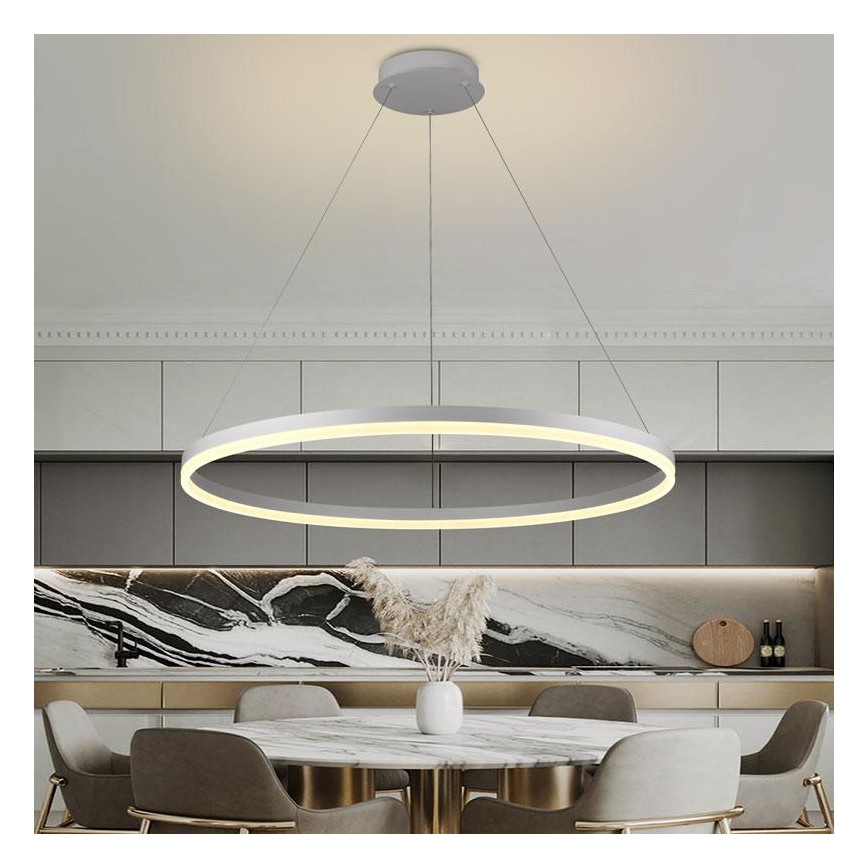 LED Zatemnitveni lestenec na vrvici LED/55W/230V 3000-6500K pr. 80 cm + Daljinski upravljalnik