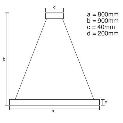 LED Zatemnitveni lestenec na vrvici LED/55W/230V 3000-6500K + Daljinski upravljalnik