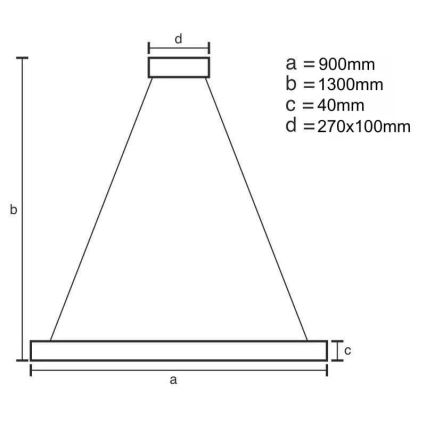 LED Zatemnitveni lestenec na vrvici LED/55W/230V 3000-6500K + Daljinski upravljalnik