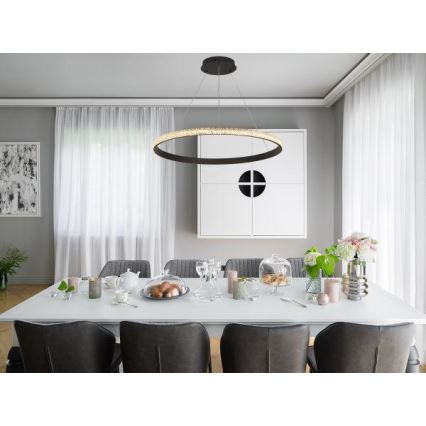 LED Zatemnitveni lestenec na vrvici LED/55W/230V 3000-6500K + Daljinski upravljalnik