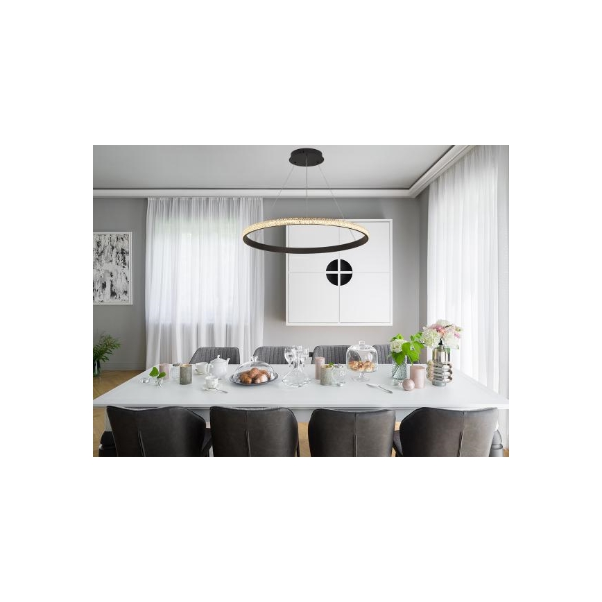 LED Zatemnitveni lestenec na vrvici LED/55W/230V 3000-6500K + Daljinski upravljalnik