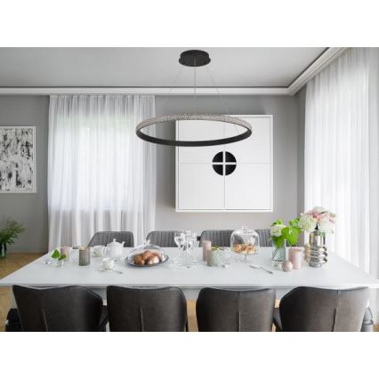 LED Zatemnitveni lestenec na vrvici LED/55W/230V 3000-6500K + Daljinski upravljalnik