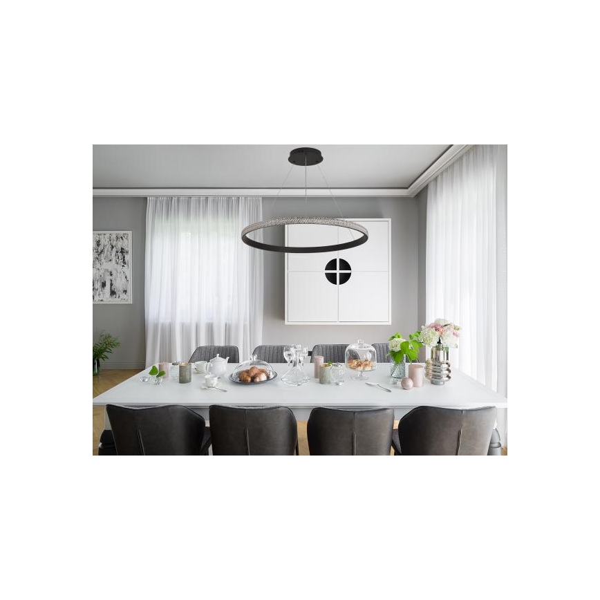 LED Zatemnitveni lestenec na vrvici LED/55W/230V 3000-6500K + Daljinski upravljalnik