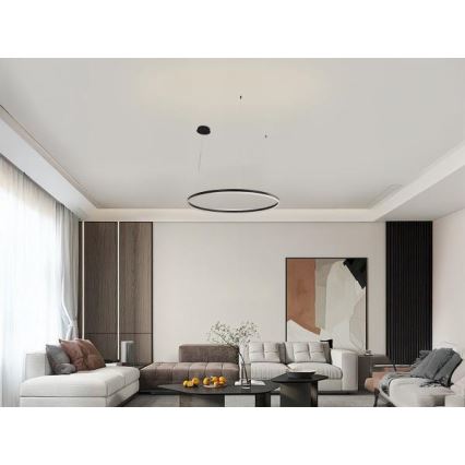 LED Zatemnitveni lestenec na vrvici LED/55W/230V 3000-6500K + Daljinski upravljalnik