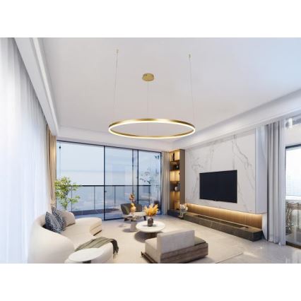 LED Zatemnitveni lestenec na vrvici LED/55W/230V 3000-6500K + Daljinski upravljalnik