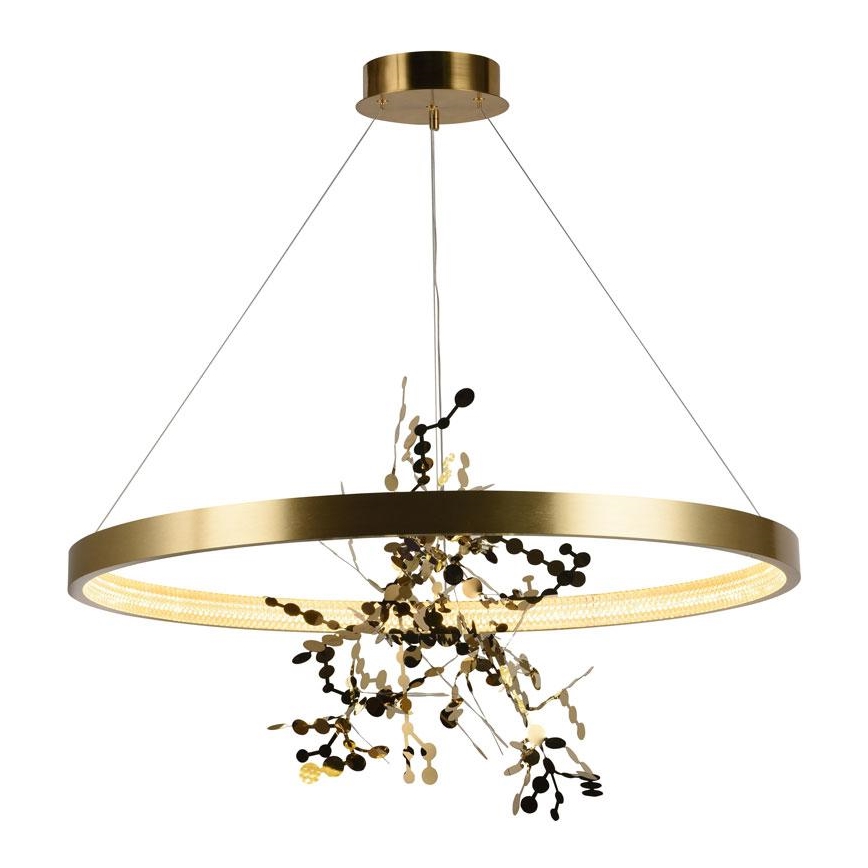 LED Zatemnitveni lestenec na vrvici LED/55W/230V 3000-6500K zlata + Daljinski upravljalnik