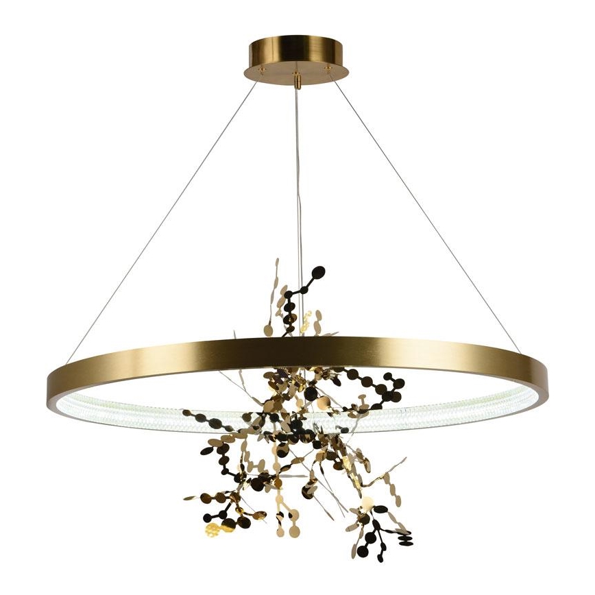 LED Zatemnitveni lestenec na vrvici LED/55W/230V 3000-6500K zlata + Daljinski upravljalnik