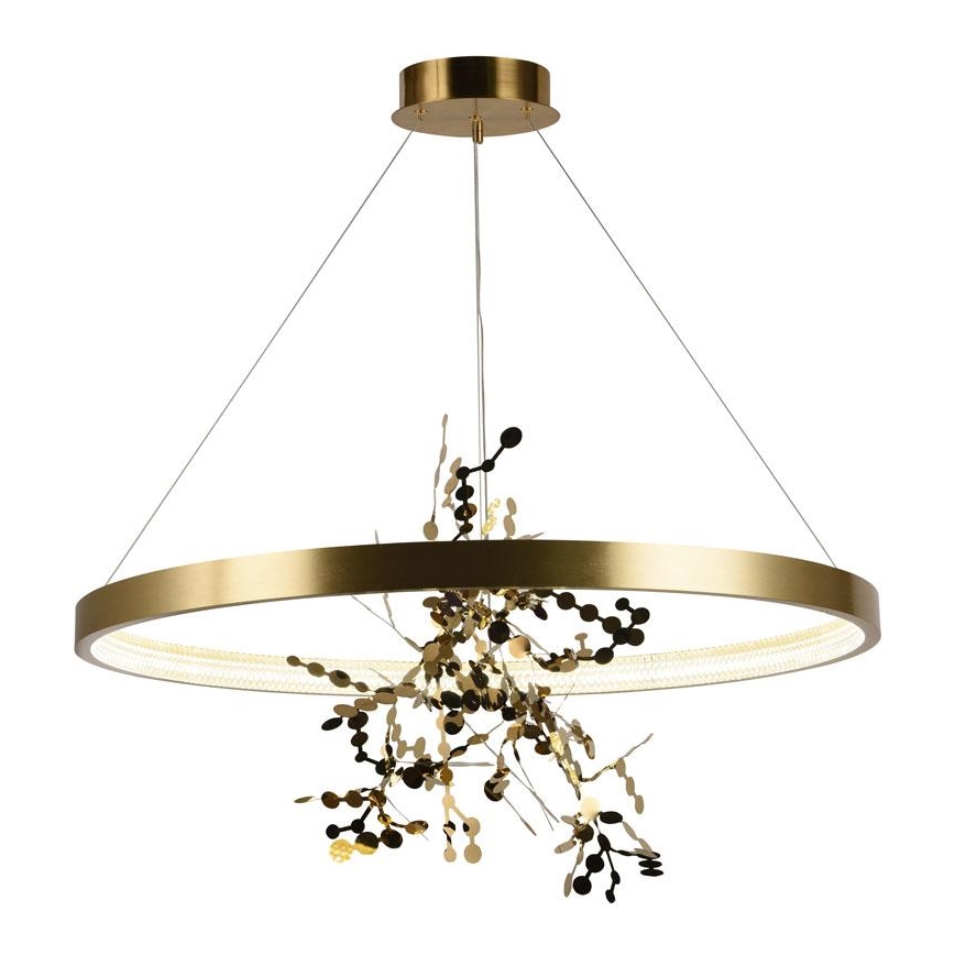LED Zatemnitveni lestenec na vrvici LED/55W/230V 3000-6500K zlata + Daljinski upravljalnik