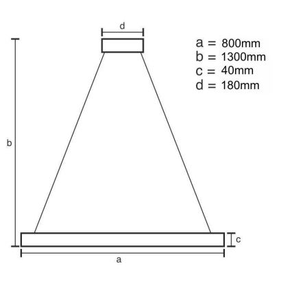 LED Zatemnitveni lestenec na vrvici LED/55W/230V 3000-6500K zlata + Daljinski upravljalnik