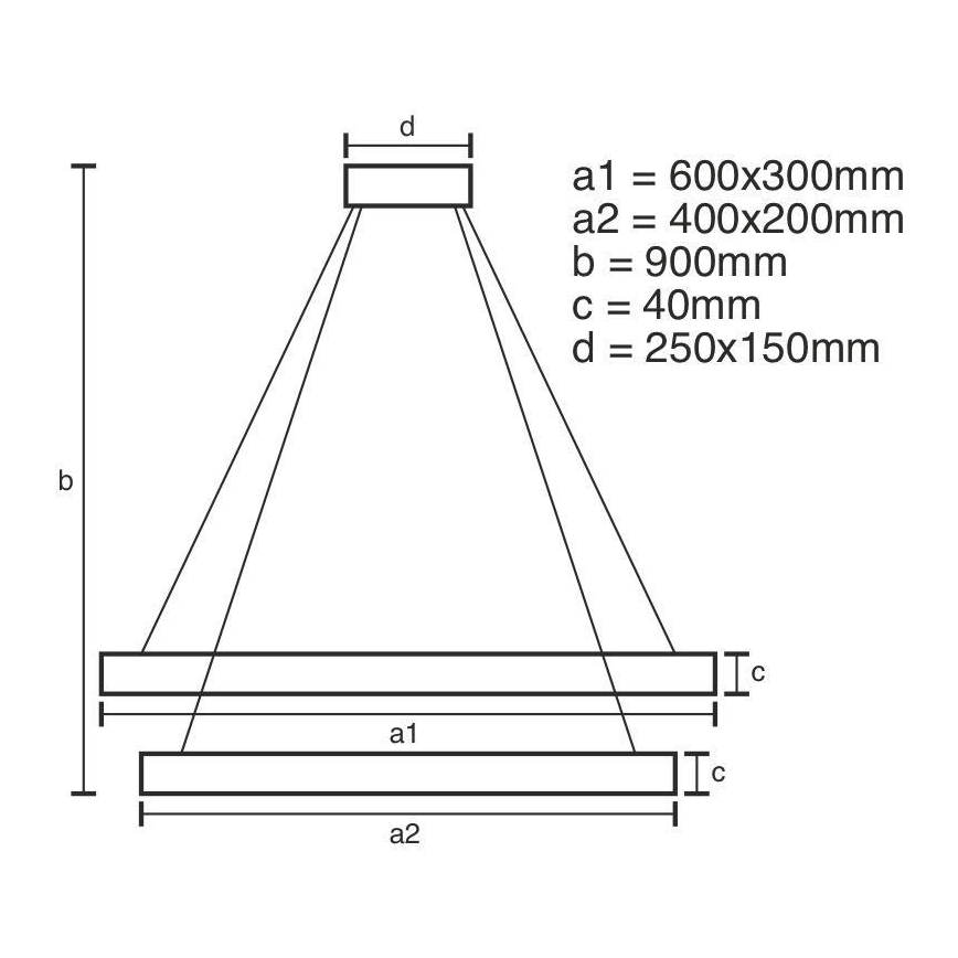 LED Zatemnitveni lestenec na vrvici LED/65W/230V 3000-6500K + Daljinski upravljalnik