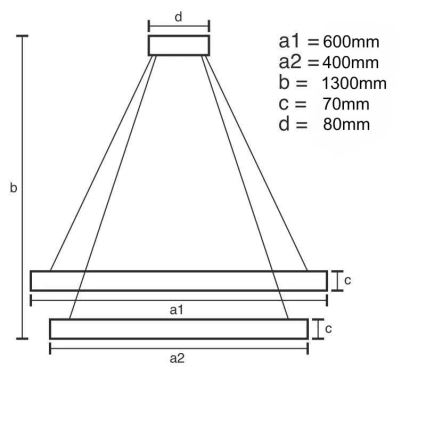 LED Zatemnitveni kristalni lestenec na vrvici LED/65W/230V 3000-6500K + Daljinski upravljalnik