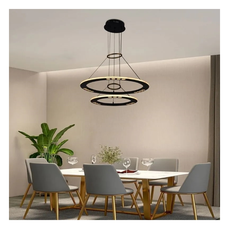 LED Zatemnitveni lestenec na vrvici LED/65W/230V 3000-6500K + Daljinski upravljalnik