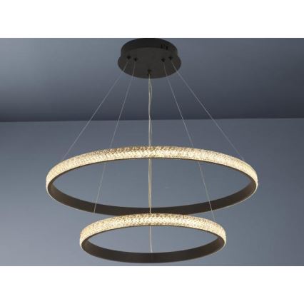 LED Zatemnitveni lestenec na vrvici LED/65W/230V 3000-6500K pr. 60 cm + Daljinski upravljalnik
