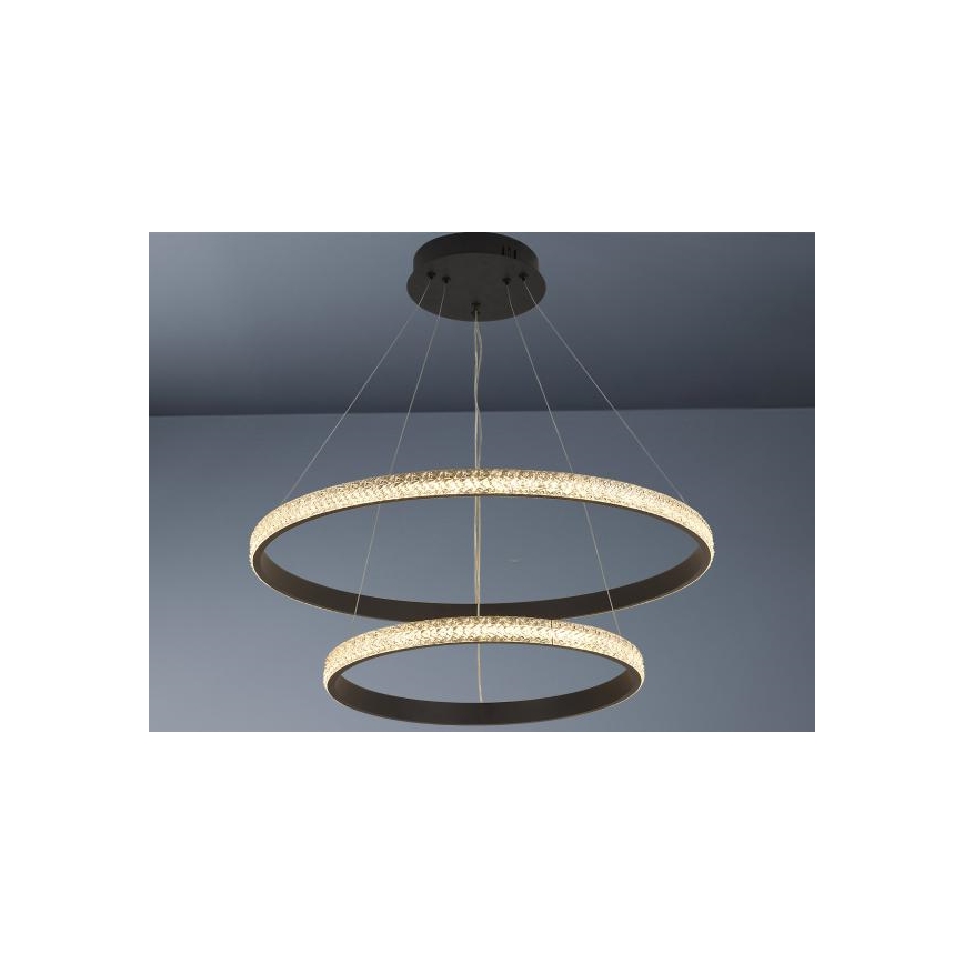 LED Zatemnitveni lestenec na vrvici LED/65W/230V 3000-6500K pr. 60 cm + Daljinski upravljalnik