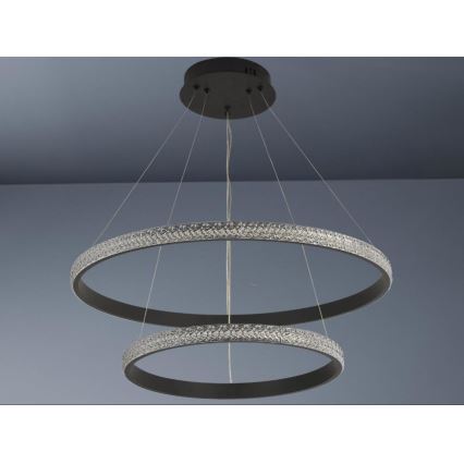 LED Zatemnitveni lestenec na vrvici LED/65W/230V 3000-6500K pr. 60 cm + Daljinski upravljalnik