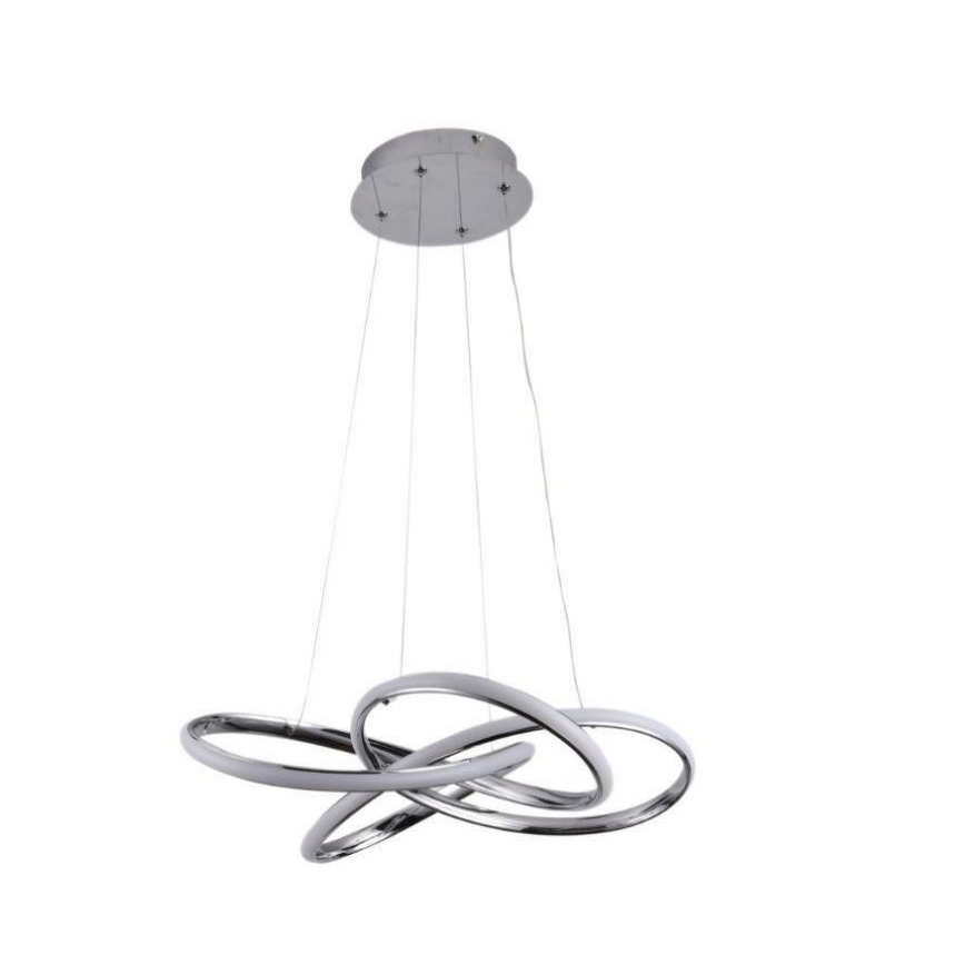 LED Zatemnitveni lestenec na vrvici LED/65W/230V 3000-6500K krom + Daljinski upravljalnik
