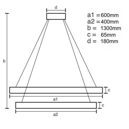 LED Zatemnitven kristal lestenec na vrvici LED/65W/230V 3000-6500K sijajni krom + Daljinski upravljalnik
