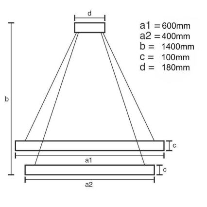 LED Zatemnitveni kristalni lestenec na vrvici LED/65W/230V 3000-6500K krom + Daljinski upravljalnik