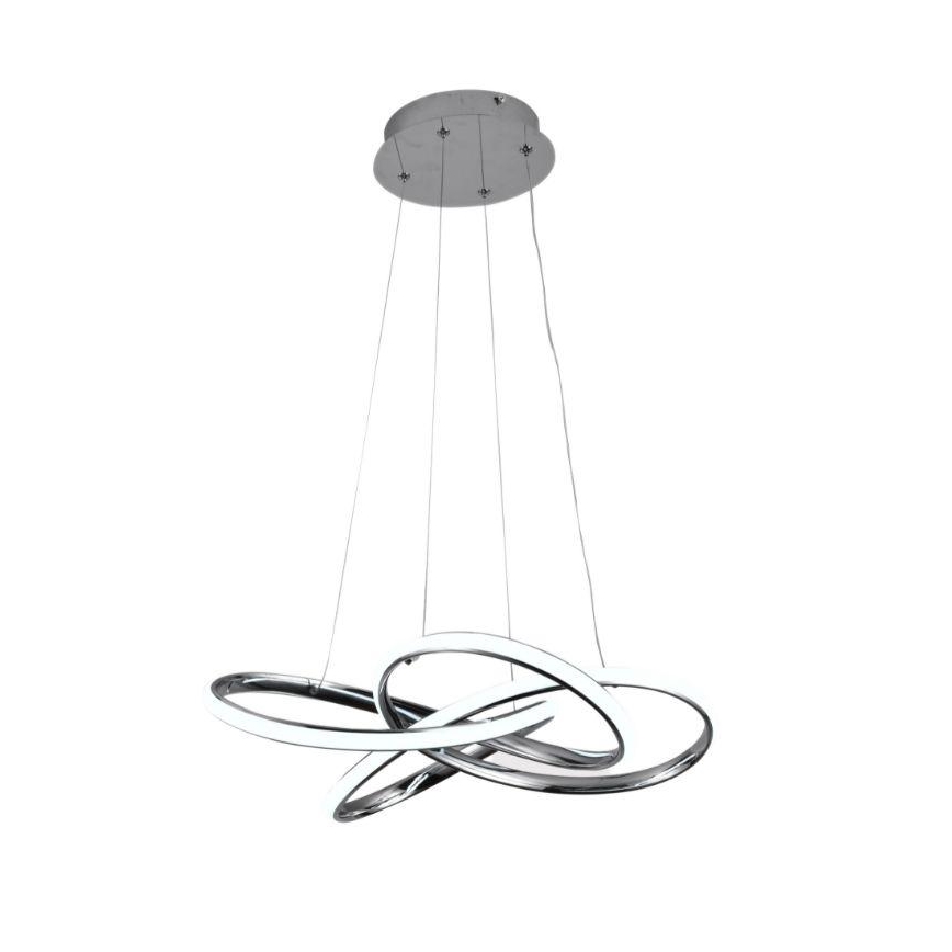 LED Zatemnitveni lestenec na vrvici LED/65W/230V 3000-6500K pr. 48 cm siva + Daljinski upravljalnik