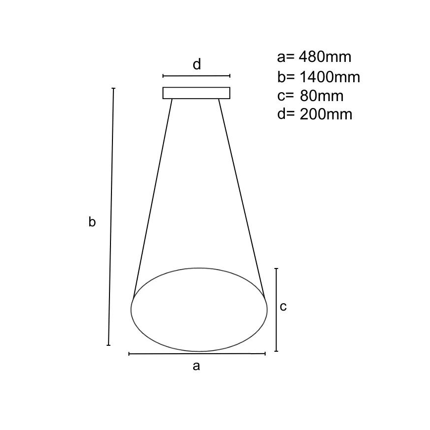 LED Zatemnitveni lestenec na vrvici LED/65W/230V 3000-6500K zlata + Daljinski upravljalnik