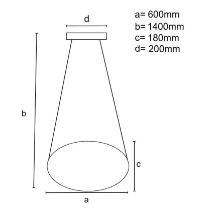 LED Zatemnitveni lestenec na vrvici LED/70W/230V 3000-6500K bela + Daljinski upravljalnik