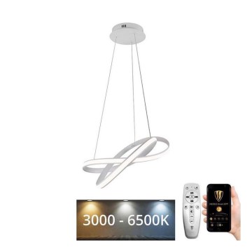 LED Zatemnitveni lestenec na vrvici LED/70W/230V 3000-6500K bela + Daljinski upravljalnik