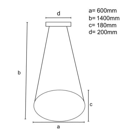 LED Zatemnitveni lestenec na vrvici LED/70W/230V 3000-6500K črna + Daljinski upravljalnik