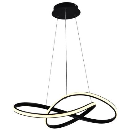 LED Zatemnitveni lestenec na vrvici LED/70W/230V 3000-6500K pr. 55 cm + Daljinski upravljalnik