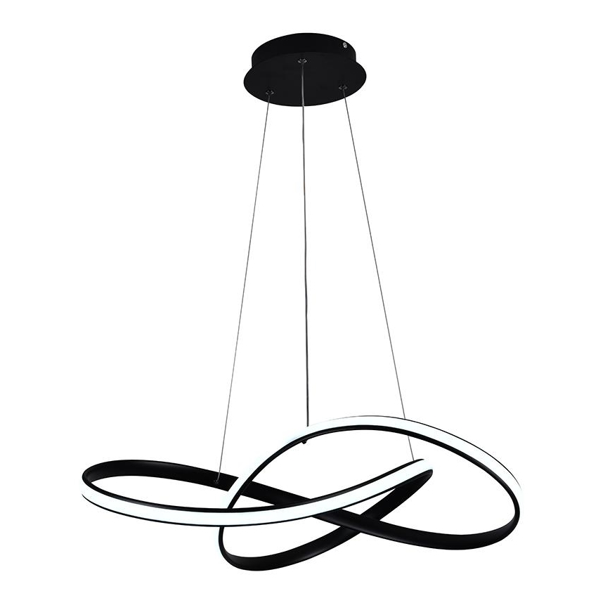 LED Zatemnitveni lestenec na vrvici LED/70W/230V 3000-6500K pr. 55 cm + Daljinski upravljalnik