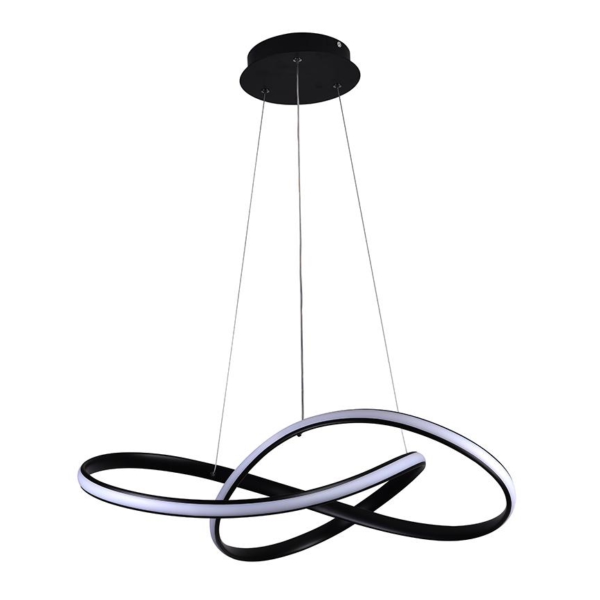 LED Zatemnitveni lestenec na vrvici LED/70W/230V 3000-6500K pr. 55 cm + Daljinski upravljalnik
