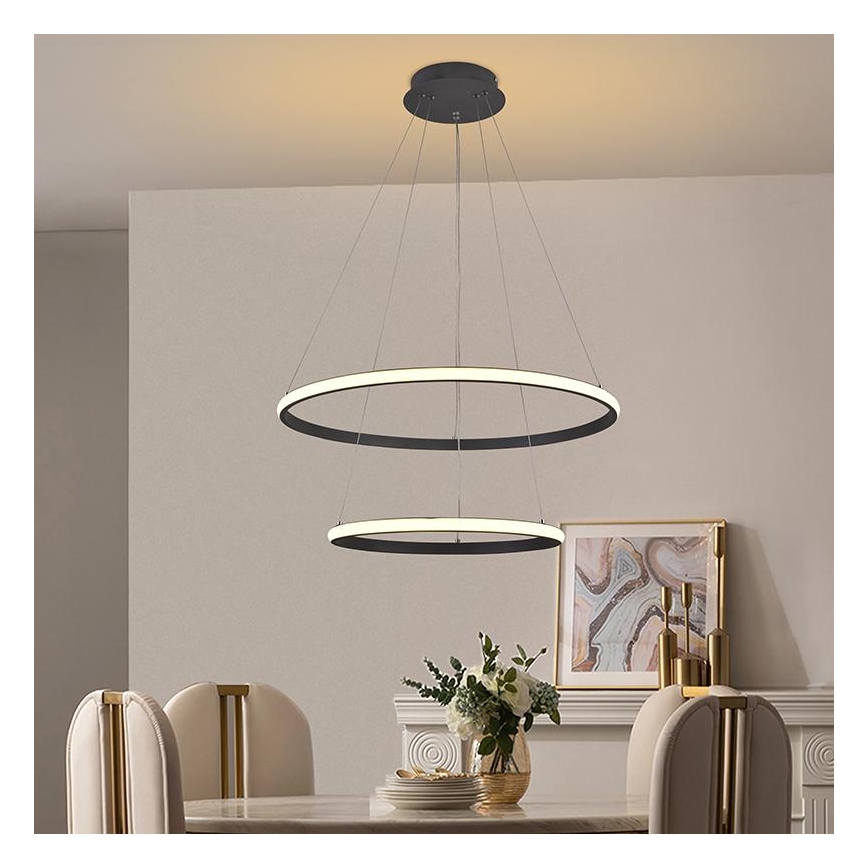 LED Zatemnitveni lestenec na vrvici LED/70W/230V 3000-6500K + Daljinski upravljalnik